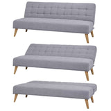 Brando 3 Seater Sofa Futon Bed Fabric Lounge Couch - Grey V315-VOL-BRAND-01