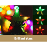 Jingle Jollys Christmas Tree 2.1M 7FT LED Xmas Multi Colour Lights Optic Fibre XM-TR-LED-FO-7F-MC