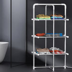 Devanti Electric Heated Towel Rail Rack 30 Bars Foldable Clothes Dry Warmer TW-C-703-ALUM