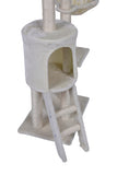 YES4PETS 138cm Cat Scratching Post Tree Post House Tower with Ladder-Beige V278-CT138-BEIGE