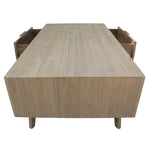 Tyler 130cm Coffee Table 2 Drawer Solid Acacia Timber Brushed Smoke V315-VOD-LARS-05