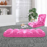 SOGA Floor Recliner Folding Lounge Sofa Futon Couch Folding Chair Cushion Light Pink LOUNGECHAIRLIGHTPINK