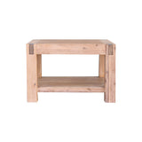 Lamp Table Open Storage Solid Wooden Frame in Classic Oak Colour V43-LT-NOW-OAK