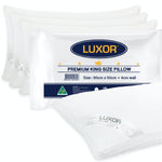 Luxor Australian Made Hotel King Size Pillow with 4cm Wall Four Pack V535-KING-PILLOW-4CM-X4