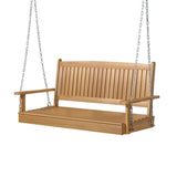 Gardeon Porch Swing Chair With Chain Outdoor Furniture Wooden Bench 2 Seat Teak ODF-V-SWING-TK