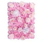 Artificial Flower Wall Backdrop Panel 40cm X 60cm Mixed White & Cream & Pink Flowers V77-1193829