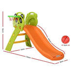 Keezi Kids Slide Set Basketball Hoop Indoor Outdoor Playground Toys 100cm Orange KPS-SLIDE-PANDA-OG