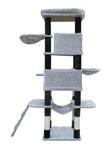 YES4PETS 161 cm Cat Scratching Post Tree Scratcher Pole-Little Grey V278-CAT-TREE-161-LITTLE-GREY