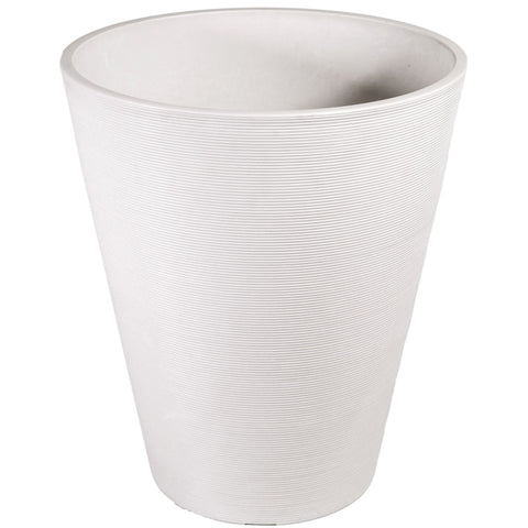 Decorative Textured Round White Planter 47cm V77-10200385