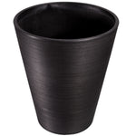 Decorative Textured Round Black Planter 47cm V77-10300385