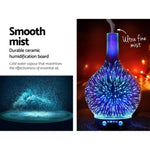 Devanti Aroma Diffuser Aromatherapy 3D Glass 100ml DIFF-G3-DW