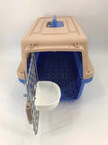 YES4PETS Medium Dog Cat Crate Pet Rabbit Carrier Airline Cage With Bowl & Tray-Blue V278-AA2-BLUE