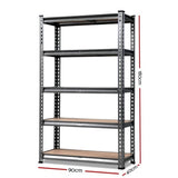 Giantz 1.8M Garage Shelving Warehouse Rack Pallet Racking Storage Shelf Charcoal WR-E-9X18-CC