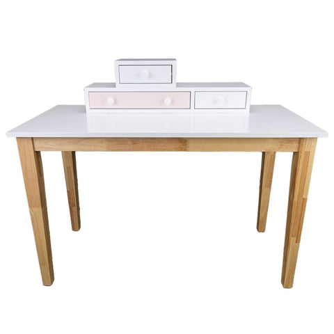 Reader Kids Children Study Computer Desk 120cm Table Rubber Wood - Pink V315-VH-ROXA-08