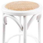 Aster 4pc Round Bar Stools Dining Stool Chair Solid Birch Wood Rattan Seat White V315-VOD-CAFE-22-4PC-KIT