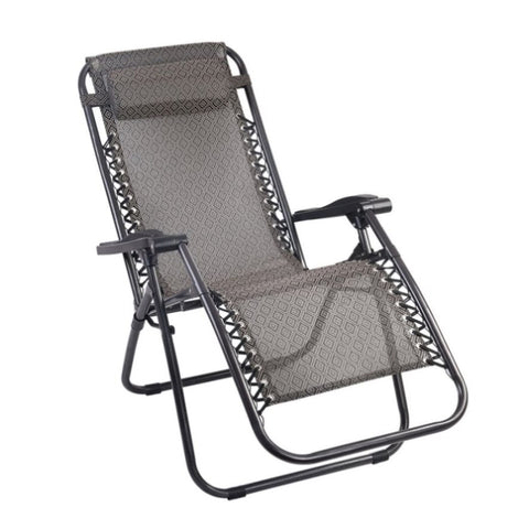 Gardeon Zero Gravity Chair Folding Outdoor Recliner Adjustable Sun Lounge Camping Beige FF-ZGC-BE