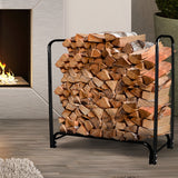 Firewood Rack Holder 4FT Fireplace Tool HW0176-4FT-BK