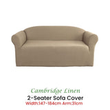 Elan Cambridge Extra-stretch Couch Cover Linen Two Seater Linen V442-INT-COUCHC-CAMBRIDGE-LINEN-2S