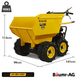 Baumr-AG 6 Wheel Motorised Wheelbarrow Dumper, Briggs & Stratton CR950 Petrol Engine, 500kg Capacity V219-BRWPWRBMRBP92