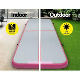 Everfit 3m x 1m Air Track Mat Gymnastic Tumbling Pink and Grey ATM-3-1-01M-PK
