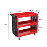 Traderight Portable Tool Trolley Cart Workshop Trolly Red 150KG Maxload HW0199-RD-WAISTBAND