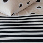 VTWonen Stripe and Eye Natural Cotton Quilt Cover Set King V442-HIN-QUILTCS-STRIPEANDEYE-NATURAL-KI