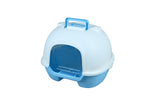 YES4PETS Portable Hooded Cat Toilet Litter Box Tray House with Handle and Scoop Blue V278-MSP-0006-BLUE