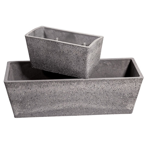 Imitation Stone Grey White Stone Rectangle Planter 50cm V77-12100050