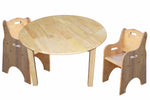 Medium round table and 2 toddler chairs V59-128089