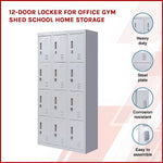 12-Door Locker for Office Gym Shed School Home Storage - Padlock-operated V63-839061