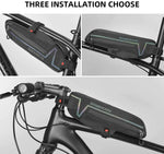 Bike Top or Under Tube Bag Reflective Material Road MTB Mountain Commuter Hybrid Ebike Tourer V382-TUBEBAGRBBLK