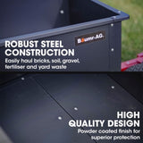BAUMR-AG 270kg Capacity Metal Dump Cart, for Ride on Mower V219-MOWCRTBMAASD1