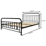 Metallica Double Bed Size Metal Frame Platform Mattress Base - Black V315-VOB-AKIR-02