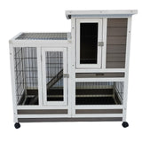 YES4PETS Rabbit Hutch Cat House Cage Guinea Pig Ferret Cage With Wheels V278-PET-CAGE-940