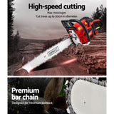 Giantz Chainsaw Petrol 58CC Bar Commercial E-Start Pruning Chain Saw,Giantz Chainsaw Petrol 58CC CSAW-FVAT-22-N-OV-RDBK