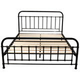 Metallica Queen Bed Size Metal Frame Platform Mattress Base - Black V315-VOB-AKIR-01