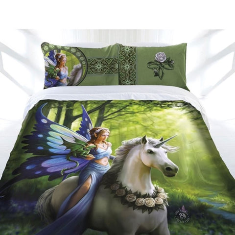 Anne Stokes Realm of Enchantment Quilt Cover Set Queen V442-LDE-QUILTCS-REALMOFENCHANTMENT-GREEN-QS