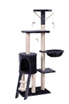 YES4PETS 138cm Cat Scratching Post Tree Post House Tower with Ladder-Grey V278-CT138-GREY