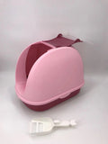 YES4PETS Portable Hooded Cat Toilet Litter Box Tray House with Handle and Scoop Pink V278-MSP-0007-PINK