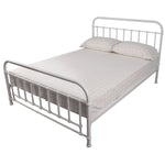 Metallica Queen Bed Size Metal Frame Platform Mattress Base - White V315-VOB-AKIR-04