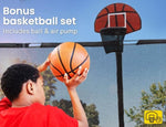 Up-Shot 10ft Round Trampoline Basketball Set Safety Net Spring Pad Ladder V219-KIDTRMUPSB1AB
