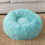 Pet Dog Bed Warm Plush Round Comfortable Nest Comfy Sleeping kennel Green M 70cm V360-PTDB0000-VG-M