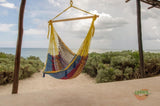 Mayan Legacy Extra Large Outdoor Cotton Mexican Hammock Chair in Confeti Colour V97-HSCHCONFETI