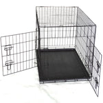 YES4PETS 48' Collapsible Metal Dog Cat Crate Cat Rabbit Puppy Cage With Tray V278-CR48