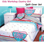 Kids Workshop Country Girl Quilt Cover Set Single V442-CAP-QUILTCS-COUNTRYGIRL-MULTI-SB