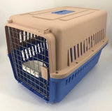 YES4PETS Large Dog Cat Crate Pet Carrier Rabbit Airline Cage With Tray And Bowl Blue V278-AA3_BLUE