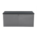 Gardeon Outdoor Storage Box 490L Container Lockable Garden Bench Tools Toy Shed Black OSB-S490-BK