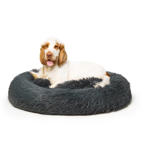 Fur King "Nap Time" Calming Dog Bed - Medium - Grey V364-DNA8DP0326S