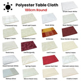Damask Jacquard Polyester Tablecloth 180cm Round Elisabetta Cream V442-GNA-TABLEC-24ELISABETTA180-CREAM-RD