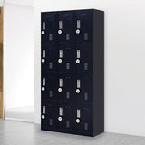 12-Door Locker for Office Gym Shed School Home Storage - 4-Digit Combination Lock V63-839121